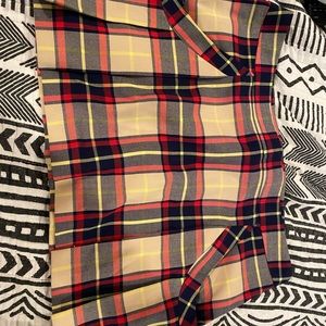 Vera wang plaid mini skirt